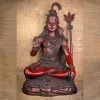 36 cm Lord Shiva Statue Red - shiva statue- lord shiva- mandala shiva statue- nataraja- shiva on shiva statue-thamelshop - spritual items - hindu god - god of god - mahadev - parbati - ganesh - lord ganesh family - antique shiva statue -Shivalinga- lingam- shiva linga