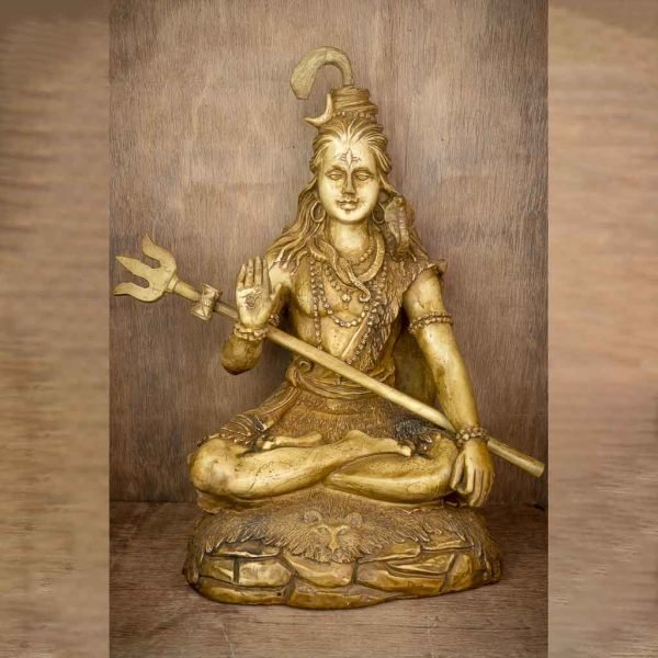 36 cm Ivory Lord Shiva Statue - shiva statue- lord shiva- mandala shiva statue- nataraja- shiva on shiva statue-thamelshop - spritual items - hindu god - god of god - mahadev - parbati - ganesh - lord ganesh family - antique shiva statue -Shivalinga- lingam- shiva linga