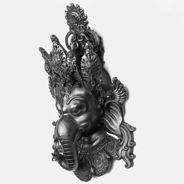 40 cm Ganesh Wall Hanging Black