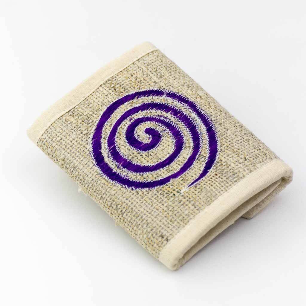 Spiral Embroidered Hemp Wallet – HW7505