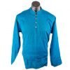 Thamelshop-plain-turquoise-cotton-kurta-worldwide-shipping-hippie-nepal-clothing-australia